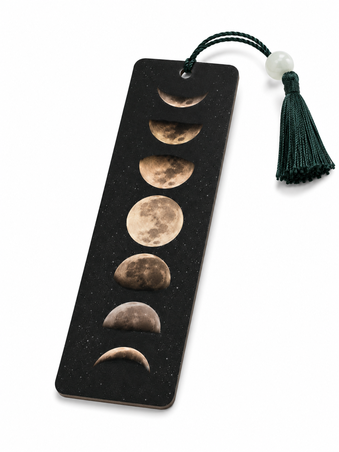 Moon Phases Beaded Bookmark