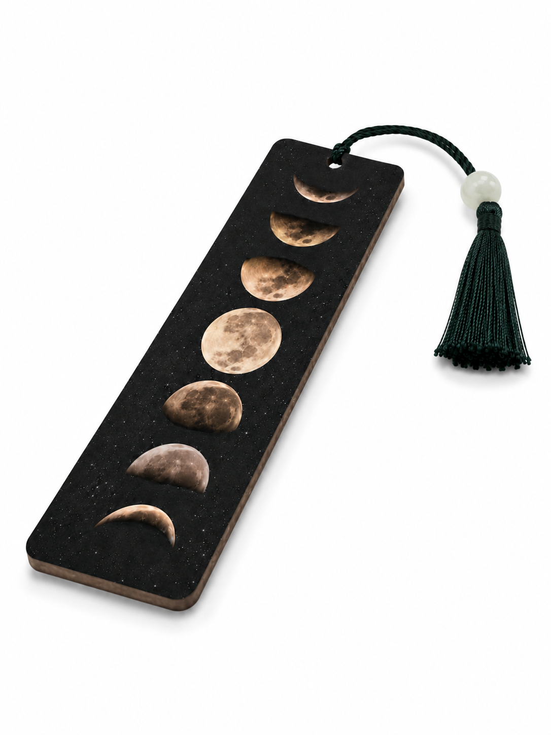 Moon Phases Beaded Bookmark