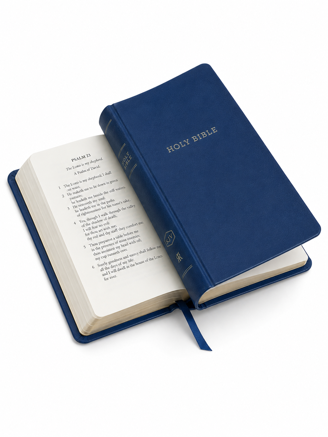 KJV Blue Leather Red Letter Bible - Imitation Leather