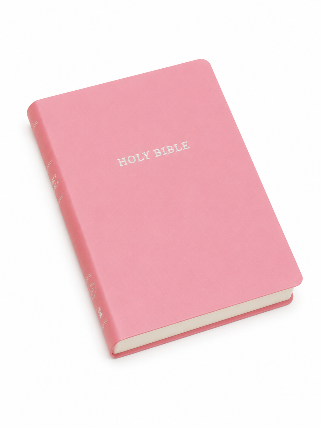 KJV Pink Leather Red Letter Bible - Imitation Leather