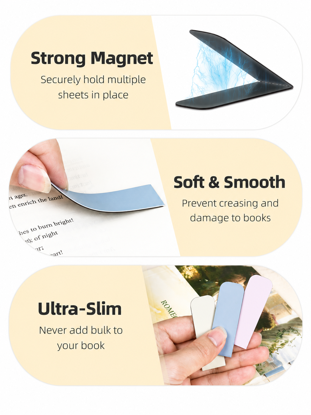 Magnetic Bookmarks Set 12 Pcs