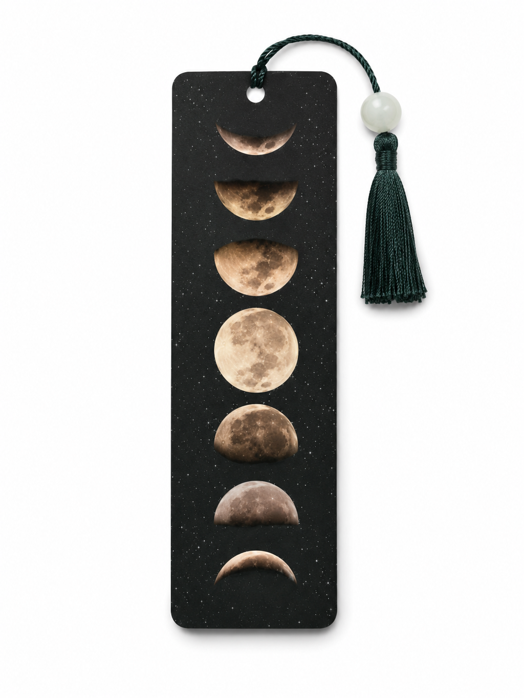 Moon Phases Beaded Bookmark