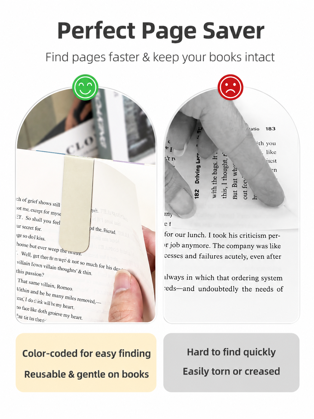 Magnetic Bookmarks Set 12 Pcs