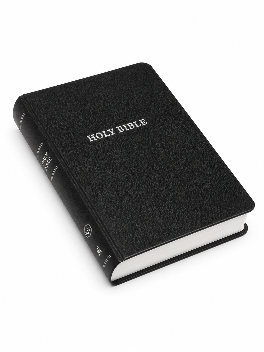 KJV Black Leather Red Letter Bible - Imitation Leather