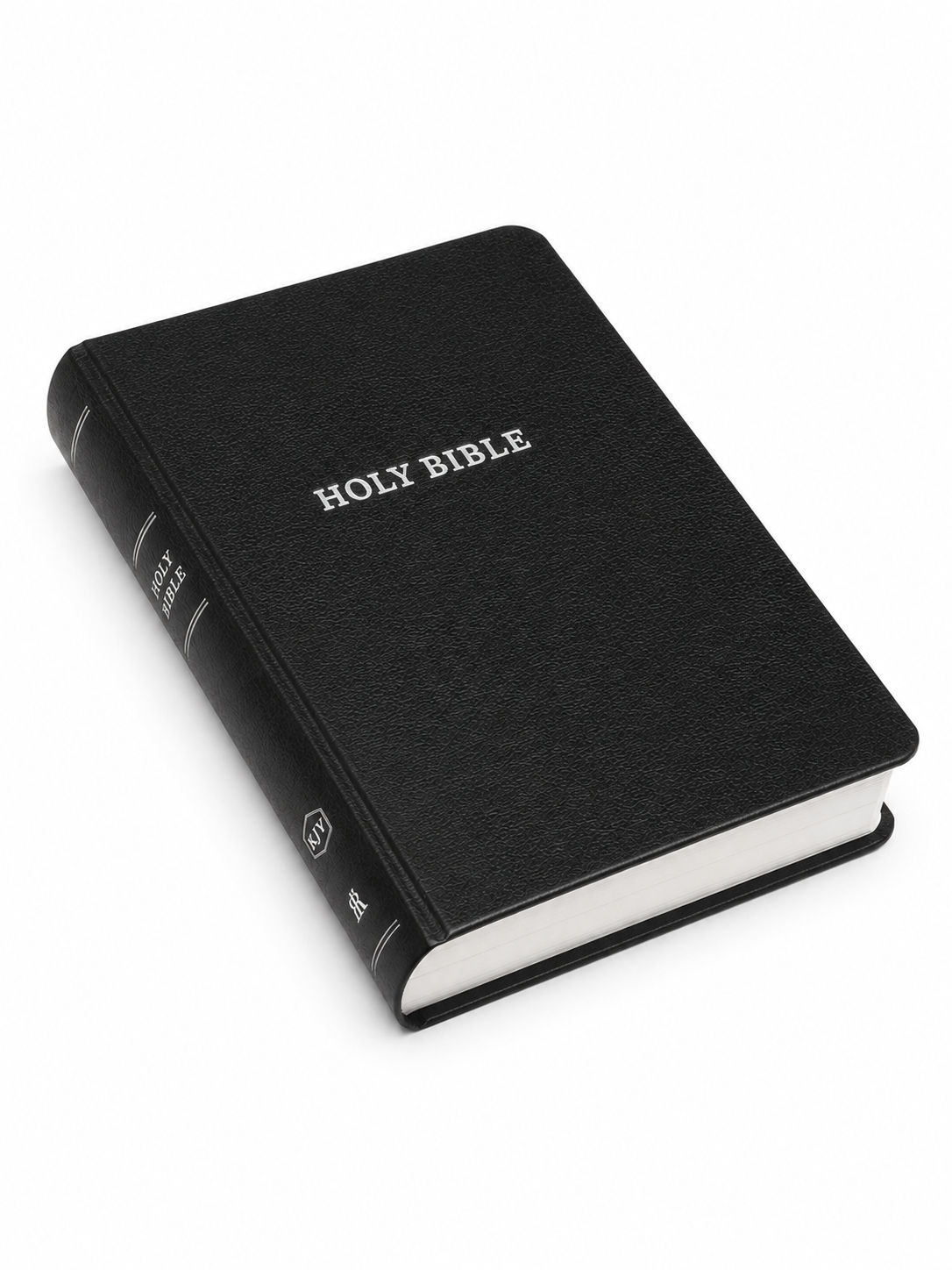 KJV Black Leather Red Letter Bible - Imitation Leather