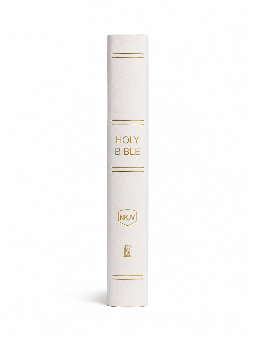 NKJV White Leather Red Letter Bible -  Imitation Leather