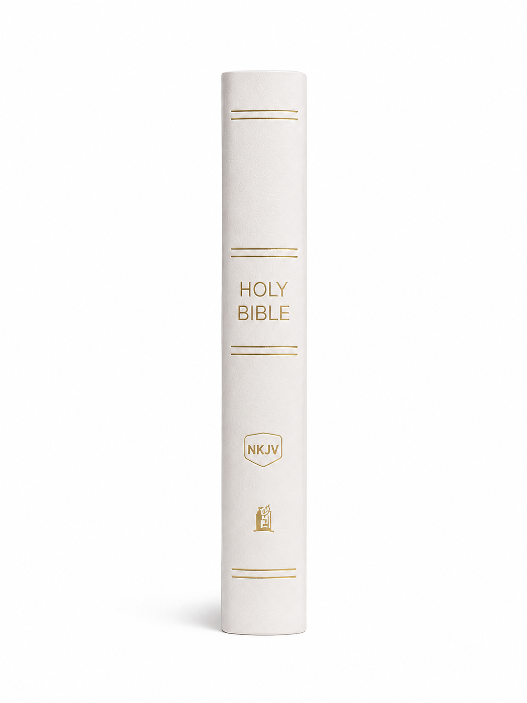 NKJV White Leather Red Letter Bible -  Imitation Leather