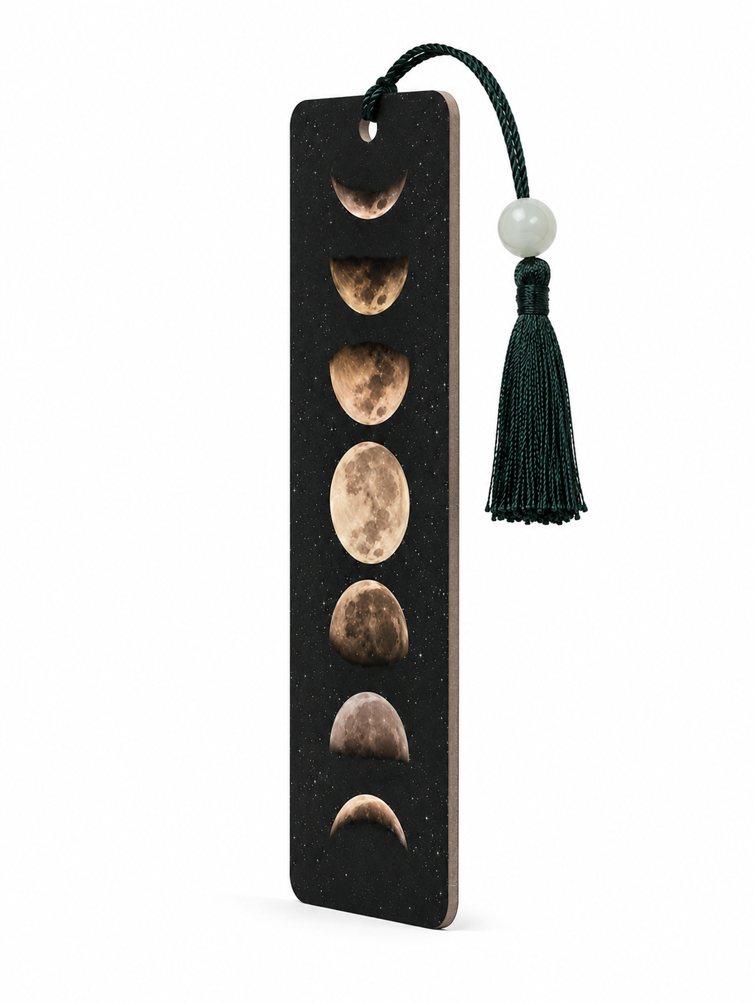 Moon Phases Beaded Bookmark