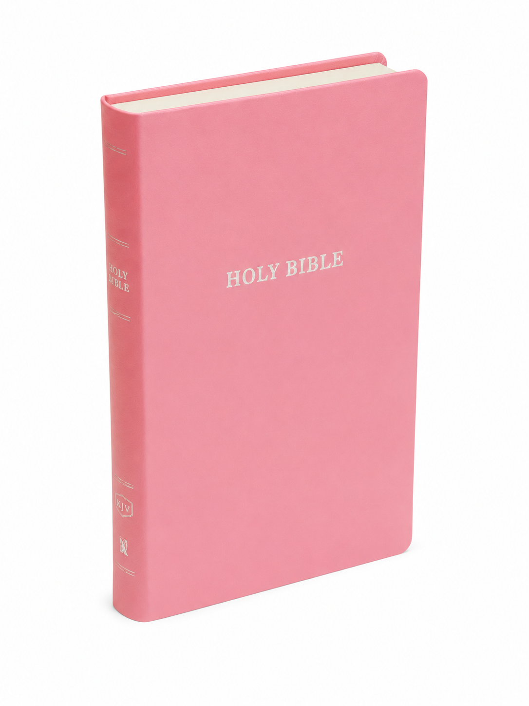 KJV Pink Leather Red Letter Bible - Imitation Leather