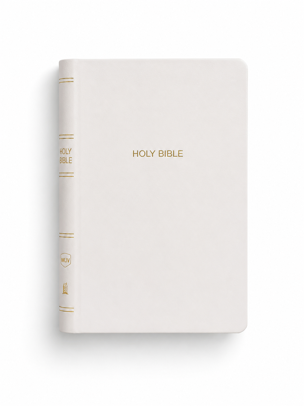 NKJV White Leather Red Letter Bible -  Imitation Leather