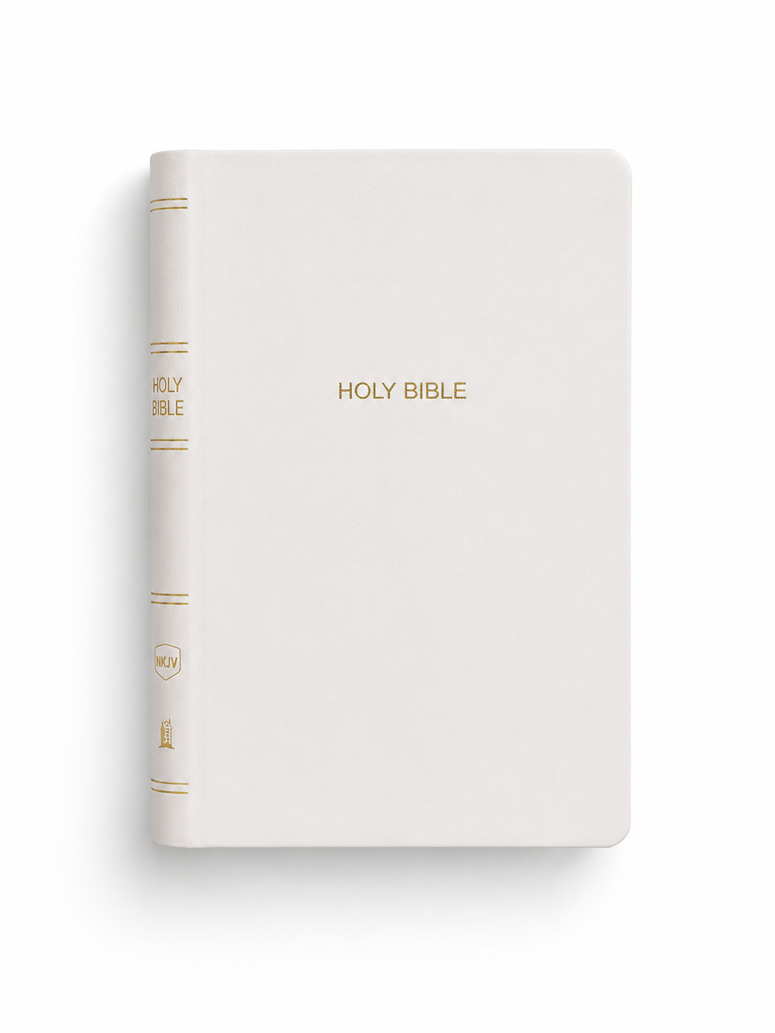 NKJV White Leather Red Letter Bible -  Imitation Leather
